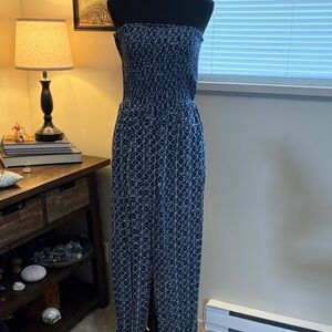 Blue Geometric Jumpsuit